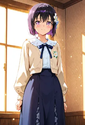 ひまりちゃん、逆光ショット9枚差分（AI生成）