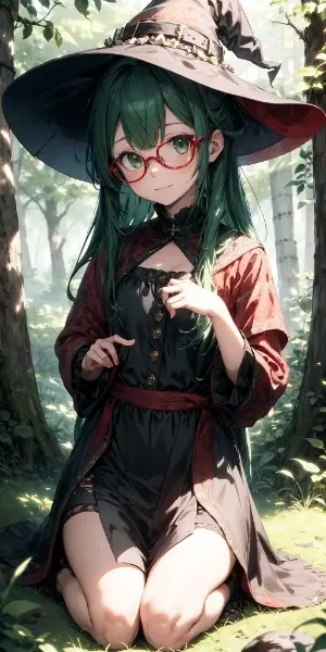 緑の髪のお姉さん