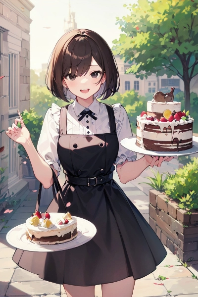 ボブ　女の子　パーティー　ケーキ