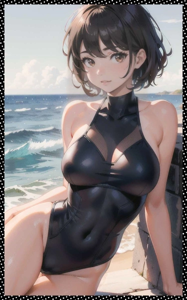 黒スクール水着　Black School Swimsuit