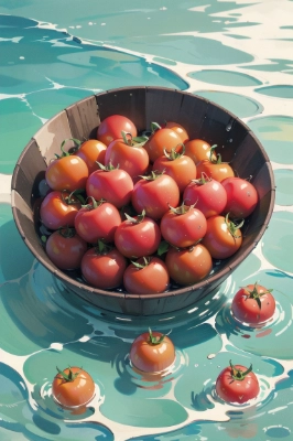 Fresh chilled tomatoes