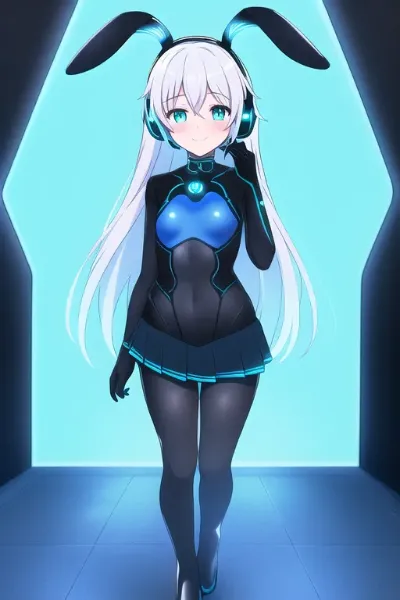 cyber blue rabbit girl_03