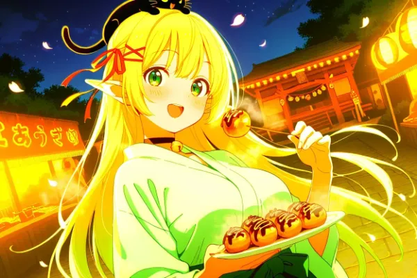 お祭りのタコ焼き