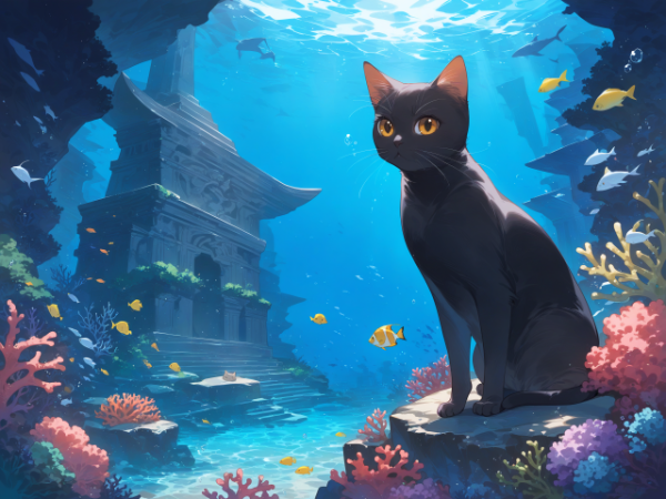 🐈‍⬛「この先にお宝があるニャ」