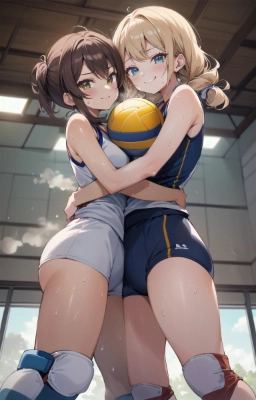 仲良しバレー部員