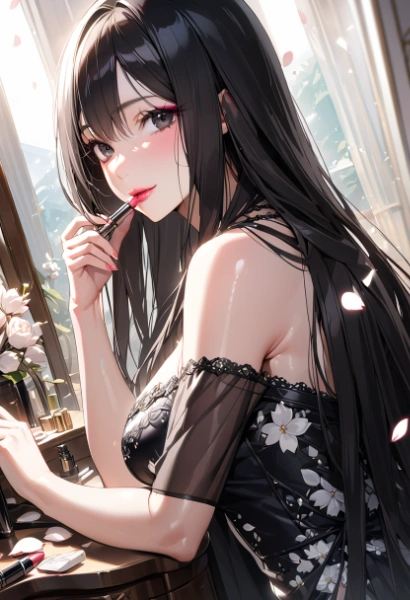 注文のお題『メイク』~put lipstick on~