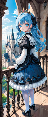 お昼の青髪お姫様