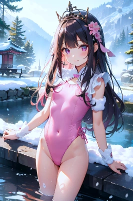 ピンクのハイレグレオタードお姫様