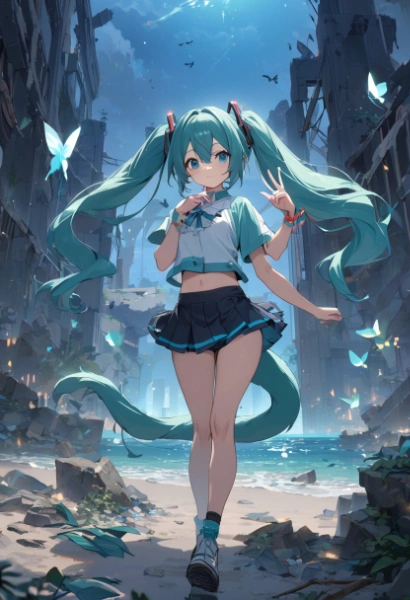 海の廃墟と蝶の歌姫