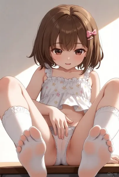 お股をまさぐる女の子