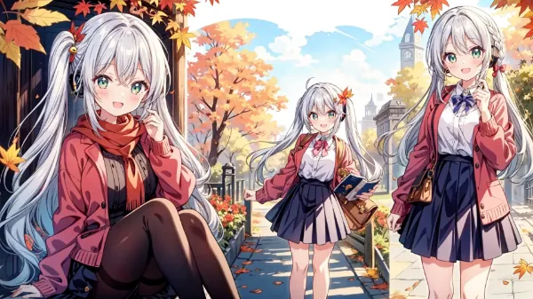 銀髪少女の秋風スクールデイズ