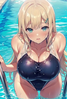 プールで鍛錬