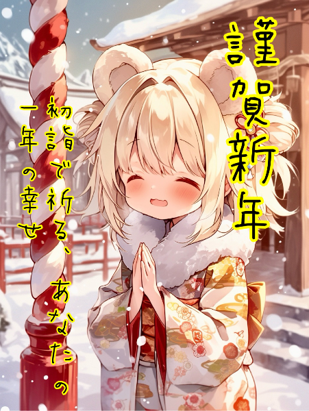 新年の挨拶くま娘🐾