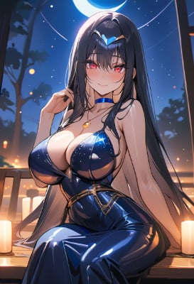 夜空の下
