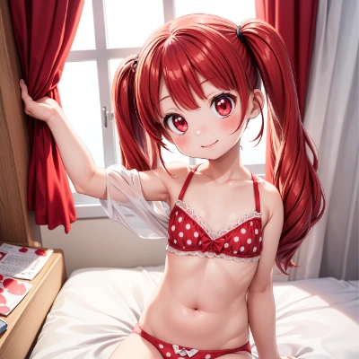赤髪な娘の下着