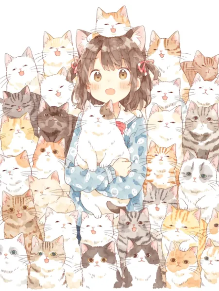 猫まみれ。