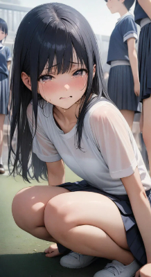 とびっこ入れられている女の子