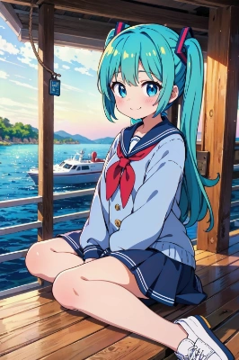 青髪２