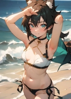 スポーティ　ケモ耳娘