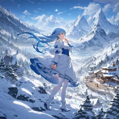 午後の雪山