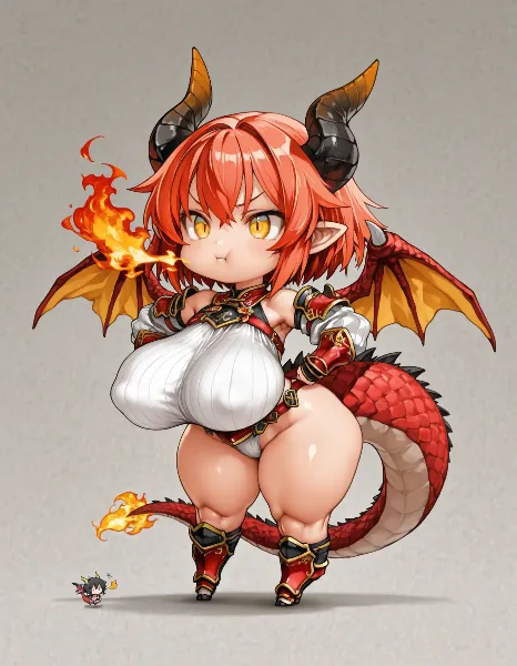 炎吐くキュートドラゴン娘