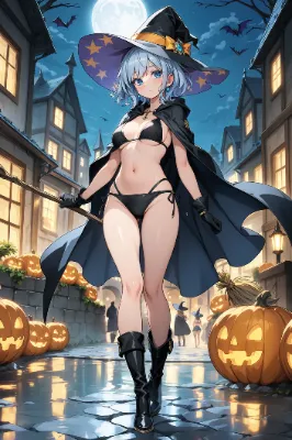 ハロウィンビキニ魔女さん