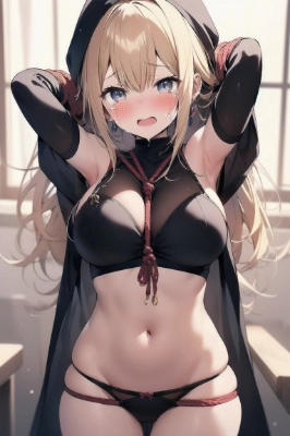 ロープで縛られたスパイちゃん