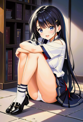 パンチラしている女の子