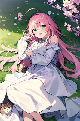 桜咲く草原で