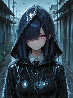 雨と少女