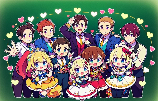 ＳＤキャラ集合でハート♥