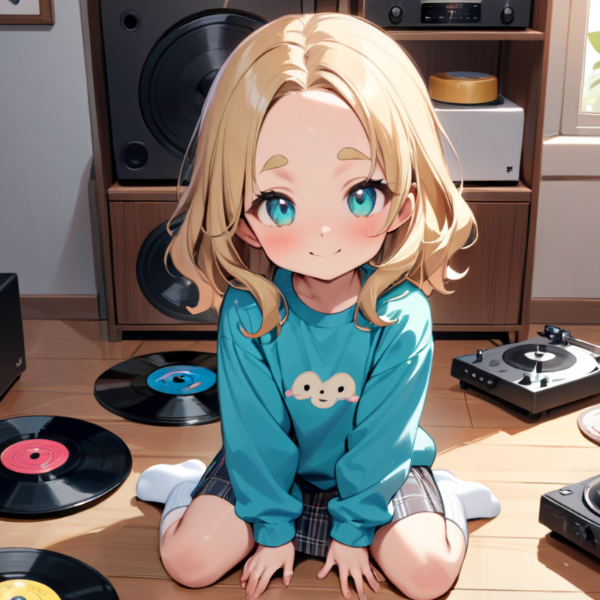 レコードとおでこちゃん