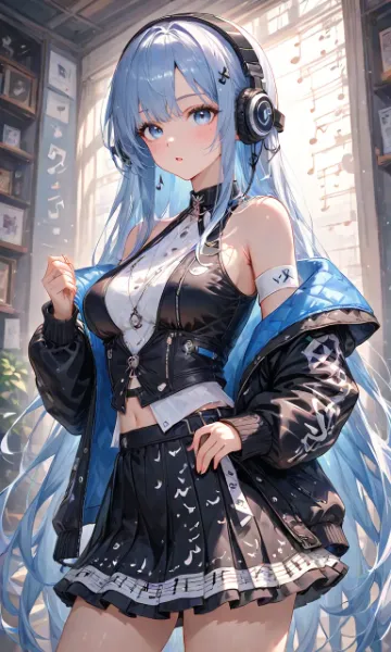 ヘッドホン女子
