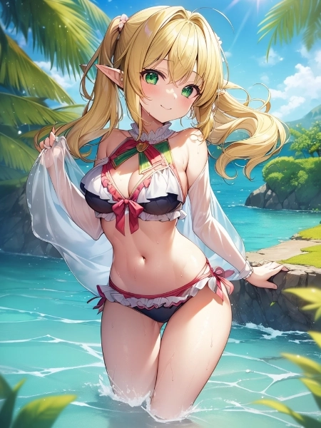 水着を見てほしいエルフちゃん2