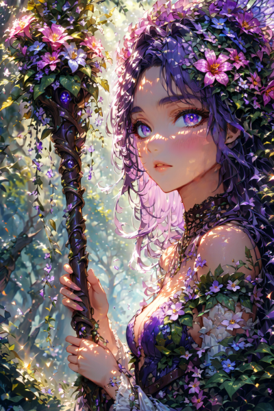 日を浴びるドライアド