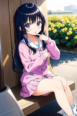 黒髪ロング