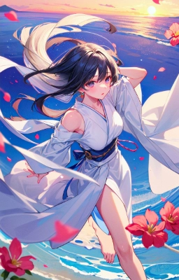 海辺にて