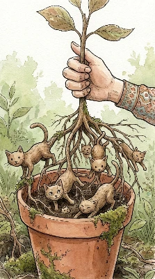ネっコ　（猫根）（猫っこ）