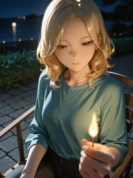 1/f fluctuation is hidden within the fire