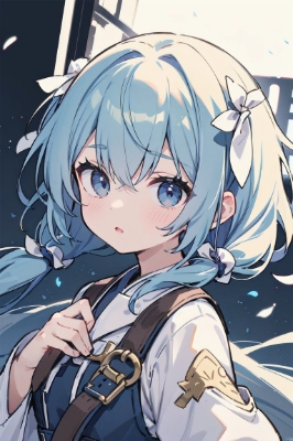 水色ツインテちゃん