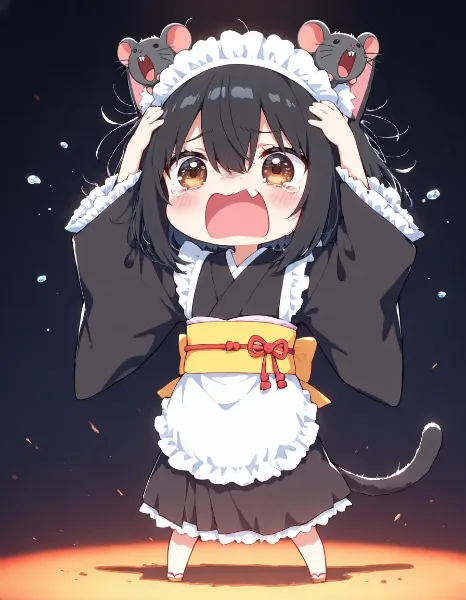 にぇこ耳がカジられちゃうニャ～(TOT)