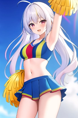 元気に白髪チアガール！