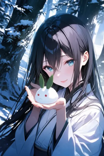 雪女と白い小さな友達