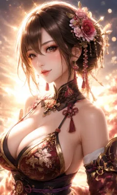 黄金の光に輝く花の美姫