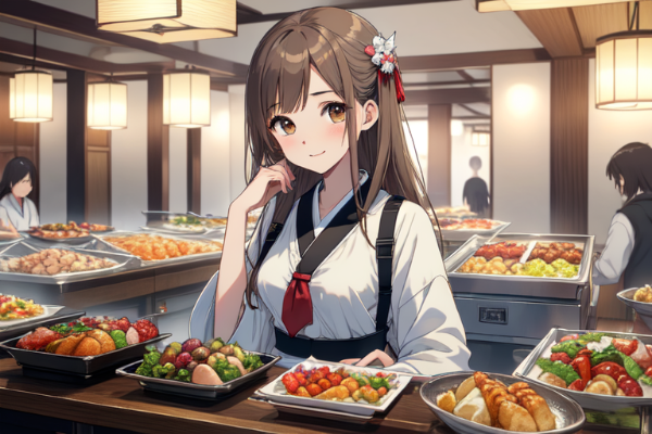 割烹「はなか」＠休日のランチビュッフェ＆ゲストお手伝いクラレッタちゃん