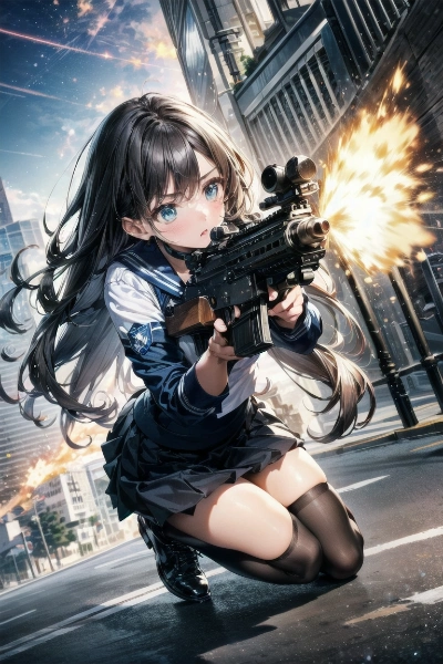 私立ミリオタ学園、始まった市街戦