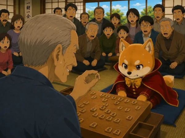柴犬の魔法使い、将棋に敗れる