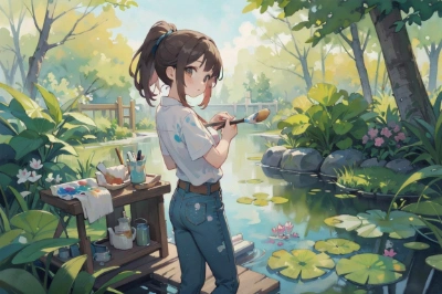 絵描きのお姉さん