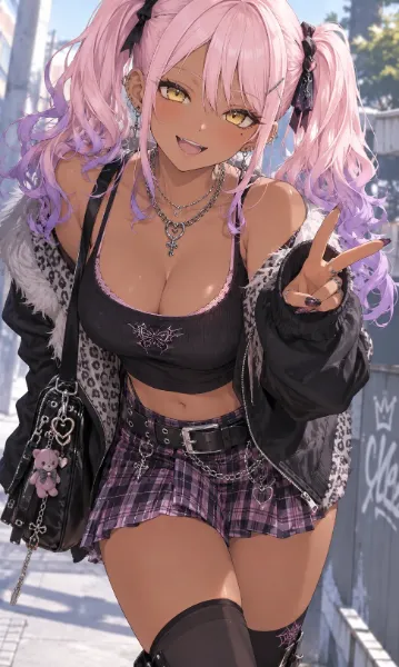 ピンクツインテールの女の子