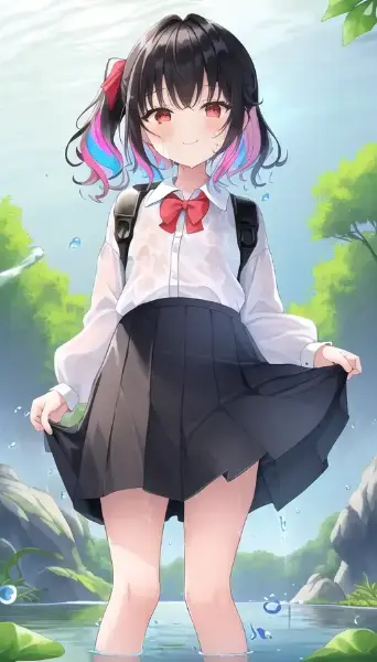 放課後川に連れてきた